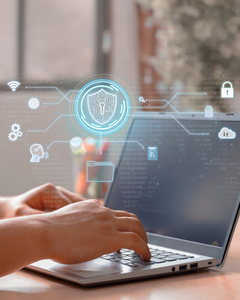Person using secure VPN connection on laptop. Encrypted remote access solutions by Maintain IT service providers for businesses and home users in Gauteng, South Africa